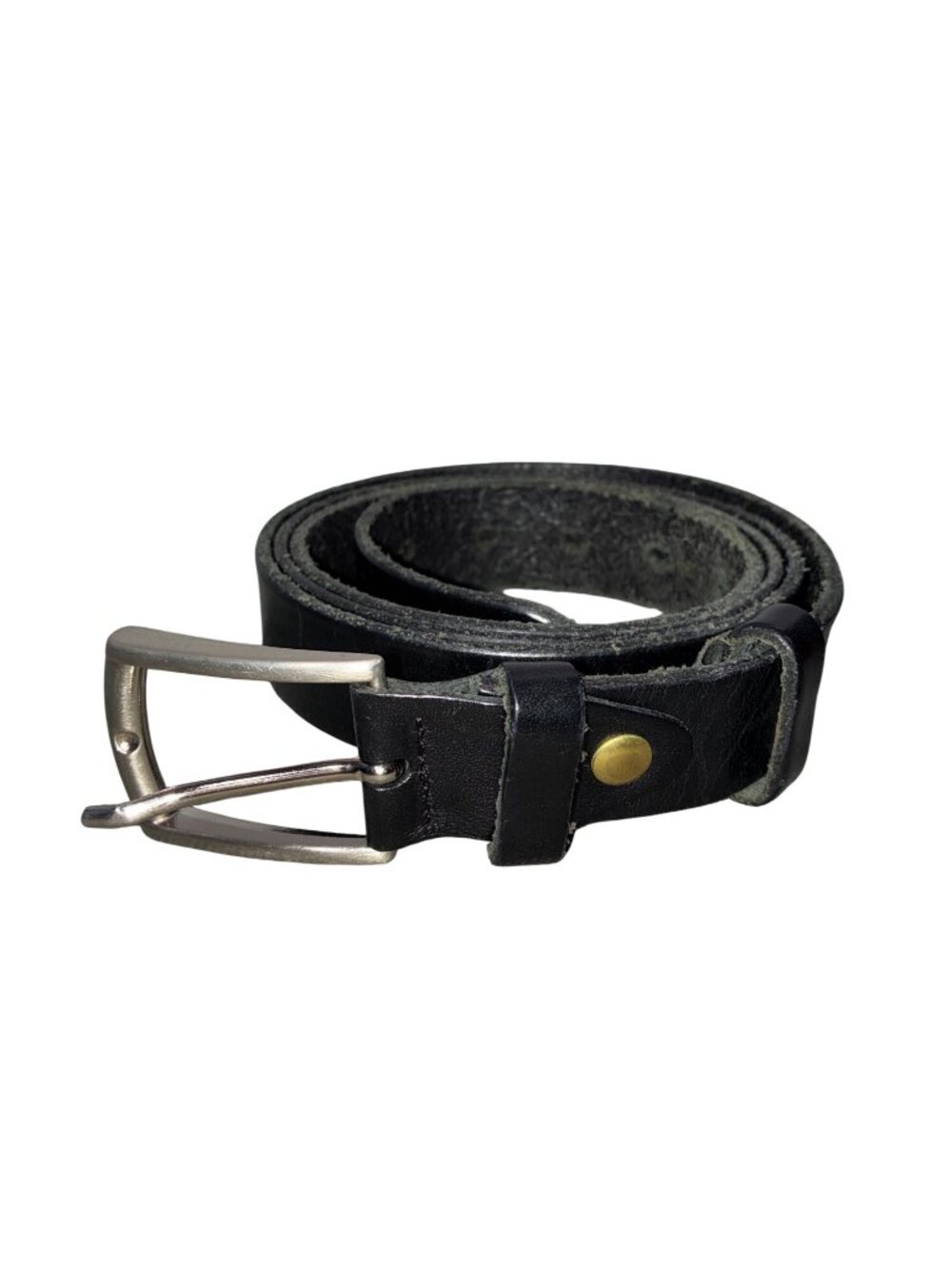 Genuine Leather Mens Belt Black Made In Italy 115/130 With Silver Buckle Durable